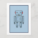 Suche nach roboter für kinder postkarten Blau