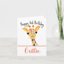 Recherche de giraffe anniversaire cartes Fille
