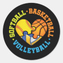 Recherche de basket de femmes autocollants Joueur
