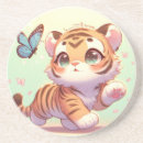 Recherche de tigre dessous de verres Dessin animé