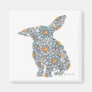 Recherche de lapin bleu magnets Fleurs
