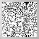 Recherche de style 2 de fleu art Coloriage