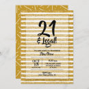 Recherche de gold 21ans anniversaire invitations Parties scintillant
