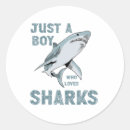 Recherche de requin drôle autocollants Bleu