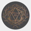 Recherche de d20 autocollants Dés
