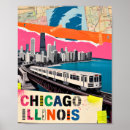 Suche nach chicago skyline poster Stadtlandschaft