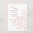 Recherche de rose blanc mariage invitations Typographie