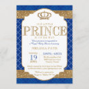 Recherche de bleu royal or invitations Garçon