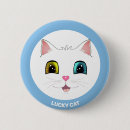 Recherche de chats colorés badges Dessin animé