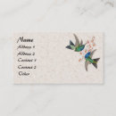 Recherche de colibri bleu cartes visite Colibris