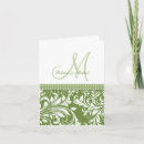 Suche nach und grüner damast karten Monogramm