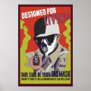 Recherche de masque gaz posters 2ème guerre mondiale