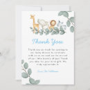 Recherche de zoo remerciements cartes Baby shower