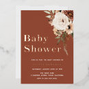 Recherche de or blanc rose baby shower invitations Floral
