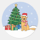 Suche nach golden retriever aufkleber Weihnachtsaufkleber