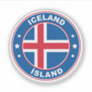 Recherche de drapeau islandais autocollants Icélandic