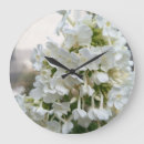 Recherche de fleur blanche horloges Élégant