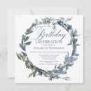 Recherche de floral bleu et vert invitations Élégant