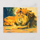 Recherche de lion abstrait cartes postales Animaux
