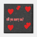 Recherche de fiançailles refrigérateur magnets Rouge
