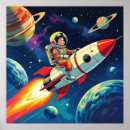 Suche nach raketen poster Outer space