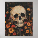 Suche nach schädel und blumen poster Schwarz