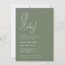 Recherche de olive green baby shower invitations Élégant