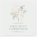 Recherche de de communion autocollants Croix dorée