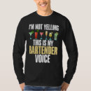 Recherche de barman drôle tshirts Non
