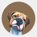 Recherche de boxeur drôle autocollants Chiot