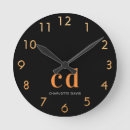 Recherche de noire moderne horloges Noir et or