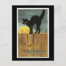 Suche nach katze und vollmond postkarten Hexe