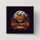 Recherche de nuit de halloween badges Maison hantée