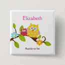Suche nach eulen buttons Rosa eule