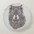 Recherche de tête de loup coussins Illustration