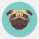 Recherche de chiot carlin autocollants Illustration