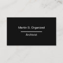 Recherche de archiviste cartes visite Archivage