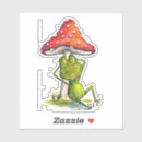 Recherche de grenouille rouge autocollants Vert