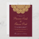 Recherche de indien traditionnel invitations Rouge foncé