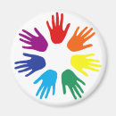 Recherche de signe de paix magnets Couleurs
