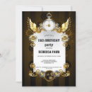 Recherche de montre noire invitations Steampunk