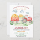 Recherche de rouge de tracteur invitations D'anniversaire de ferme