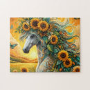 Recherche de cheval puzzles Coucher de soleil