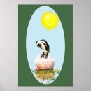 Suche nach vogel auf felsen poster Ozean