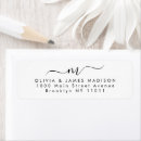 Recherche de monogram return address labels mariages Couple