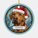 Suche nach rhodesian ridgeback hund ornamente Weihnachtsmannmütze