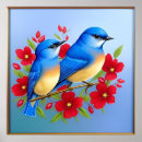 Recherche de oiseaux bleus posters Fleurs
