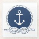 Suche nach anker und seil untersetzer Ozean