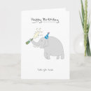 Recherche de tronc vœux cartes Éléphant