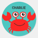 Recherche de dessin de crabe autocollants Mer